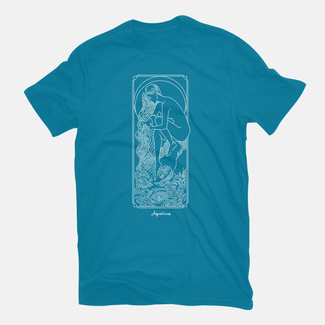 Flowing Aquarius-Womens-Fitted-Tee-MaxoArt