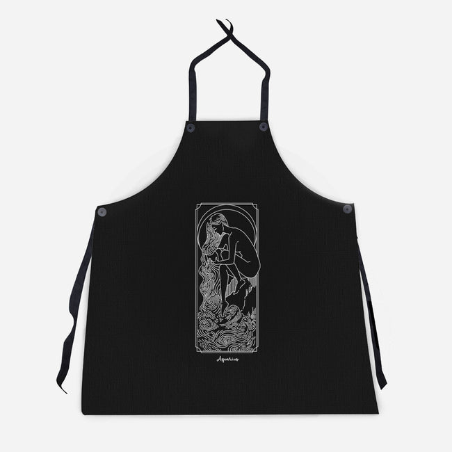 Flowing Aquarius-Unisex-Kitchen-Apron-MaxoArt
