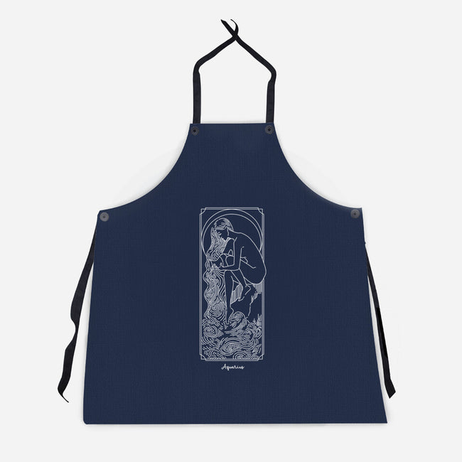Flowing Aquarius-Unisex-Kitchen-Apron-MaxoArt