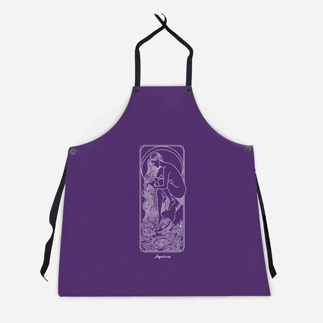 Flowing Aquarius-Unisex-Kitchen-Apron-MaxoArt