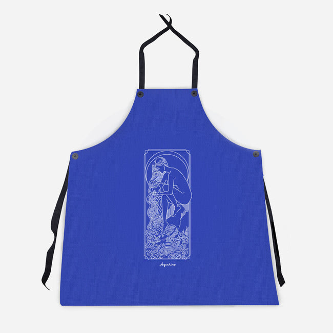 Flowing Aquarius-Unisex-Kitchen-Apron-MaxoArt