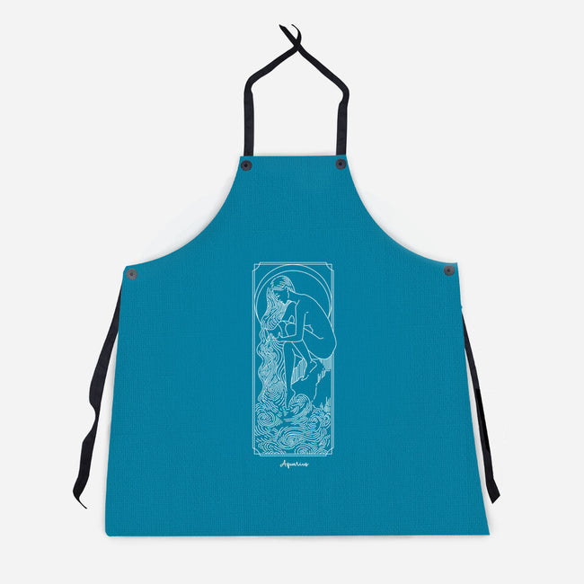 Flowing Aquarius-Unisex-Kitchen-Apron-MaxoArt