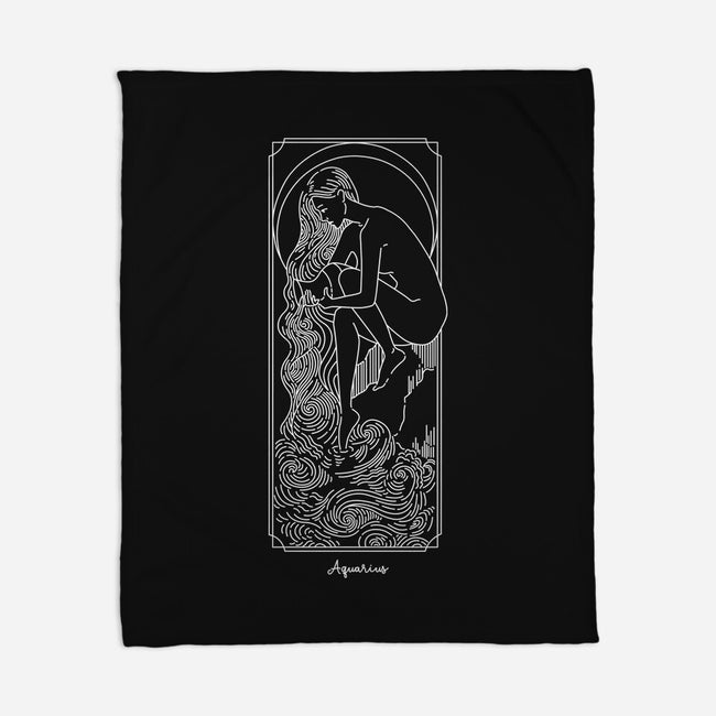 Flowing Aquarius-None-Fleece-Blanket-MaxoArt