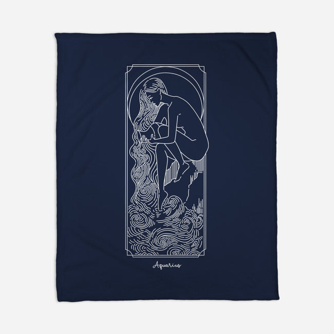 Flowing Aquarius-None-Fleece-Blanket-MaxoArt