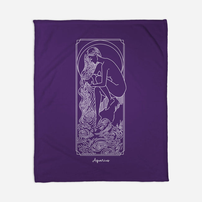 Flowing Aquarius-None-Fleece-Blanket-MaxoArt