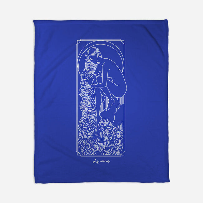 Flowing Aquarius-None-Fleece-Blanket-MaxoArt