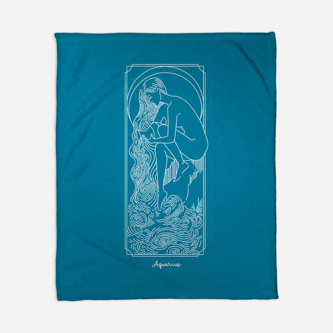 Flowing Aquarius-None-Fleece-Blanket-MaxoArt