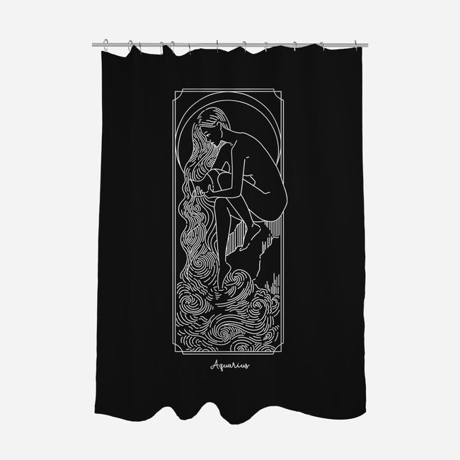 Flowing Aquarius-None-Polyester-Shower Curtain-MaxoArt