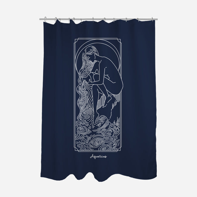 Flowing Aquarius-None-Polyester-Shower Curtain-MaxoArt