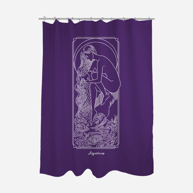 Flowing Aquarius-None-Polyester-Shower Curtain-MaxoArt