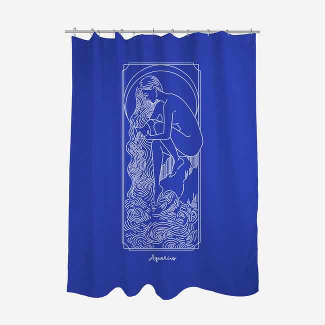 Flowing Aquarius-None-Polyester-Shower Curtain-MaxoArt
