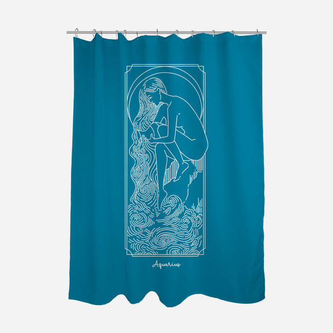 Flowing Aquarius-None-Polyester-Shower Curtain-MaxoArt