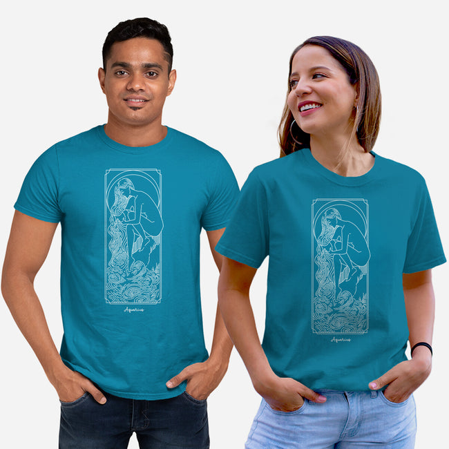 Flowing Aquarius-Unisex-Basic-Tee-MaxoArt