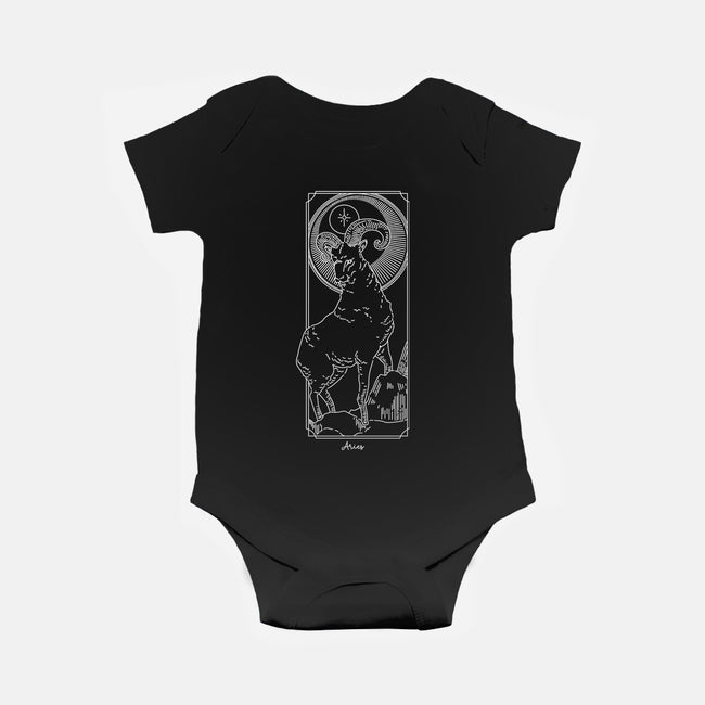 Fiery Aries-Baby-Basic-Onesie-MaxoArt