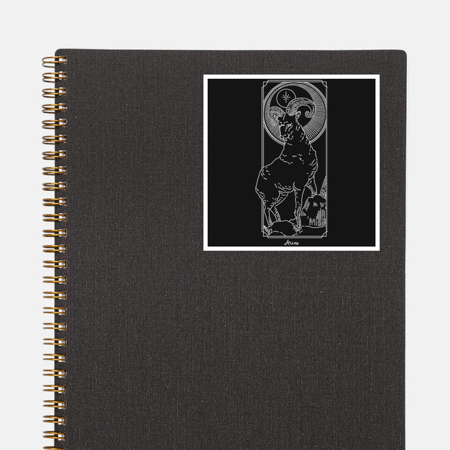 Fiery Aries-None-Glossy-Sticker-MaxoArt