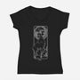 Fiery Aries-Womens-V-Neck-Tee-MaxoArt
