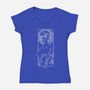 Fiery Aries-Womens-V-Neck-Tee-MaxoArt