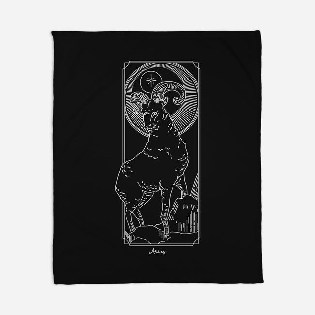 Fiery Aries-None-Fleece-Blanket-MaxoArt
