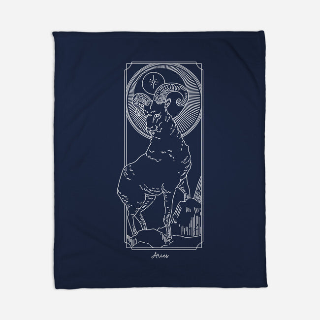 Fiery Aries-None-Fleece-Blanket-MaxoArt