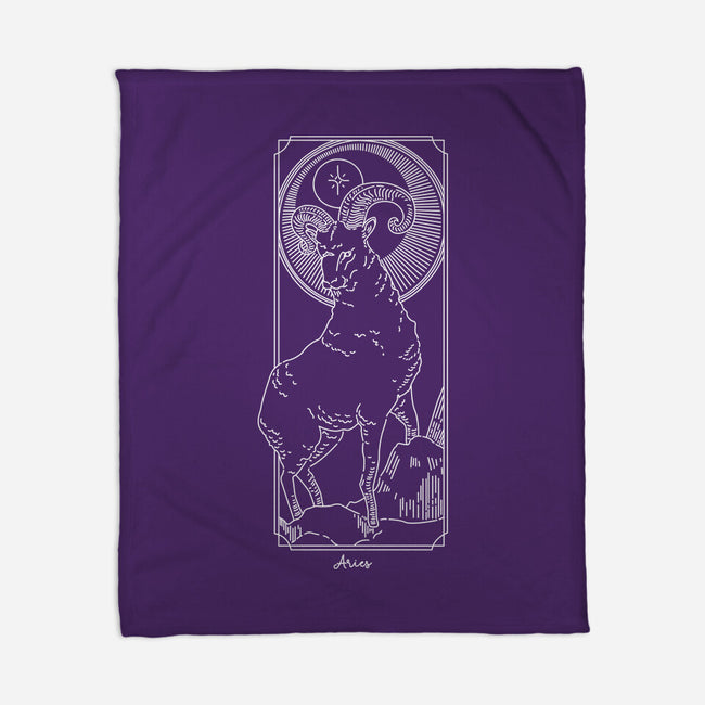 Fiery Aries-None-Fleece-Blanket-MaxoArt