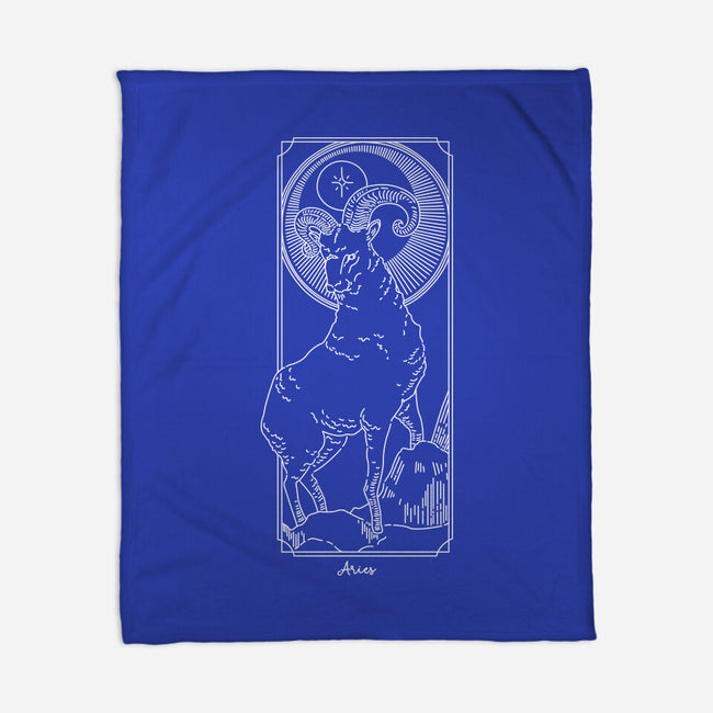 Fiery Aries-None-Fleece-Blanket-MaxoArt