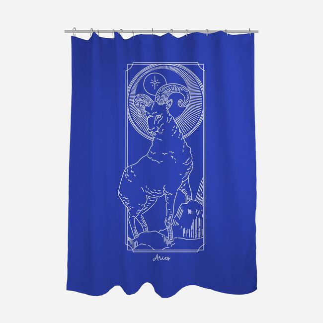 Fiery Aries-None-Polyester-Shower Curtain-MaxoArt