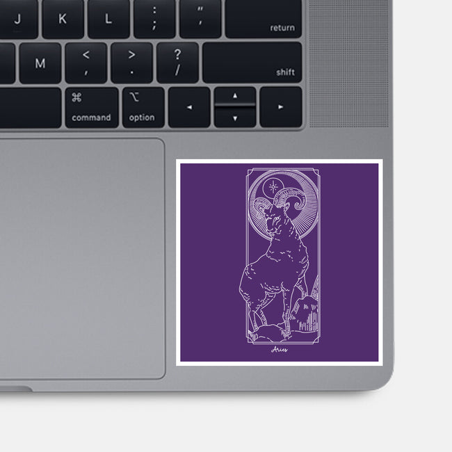 Fiery Aries-None-Glossy-Sticker-MaxoArt