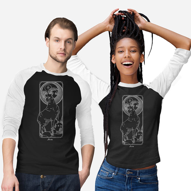 Fiery Aries-Unisex-Baseball-Tee-MaxoArt