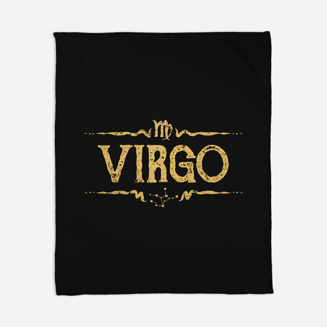 Vintage Virgo-None-Fleece-Blanket-kg07