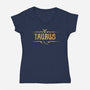 Vintage Taurus-Womens-V-Neck-Tee-kg07