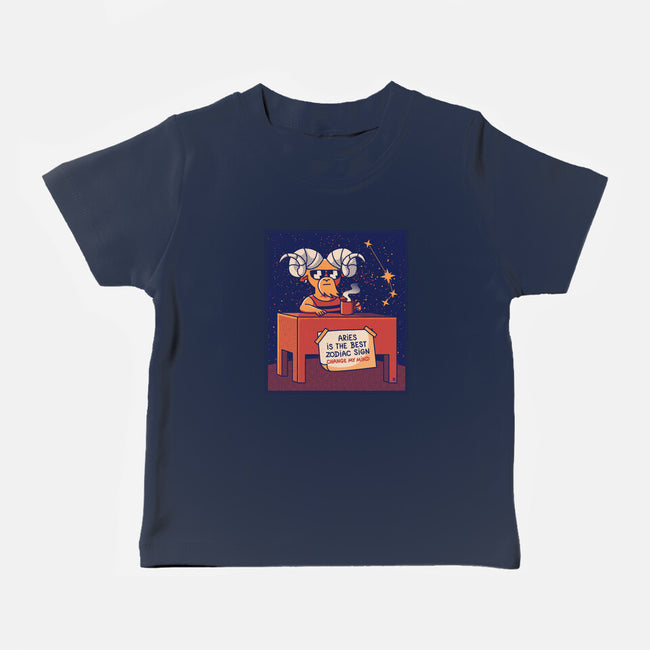 Aries The Best Sign-Baby-Basic-Tee-raffaus