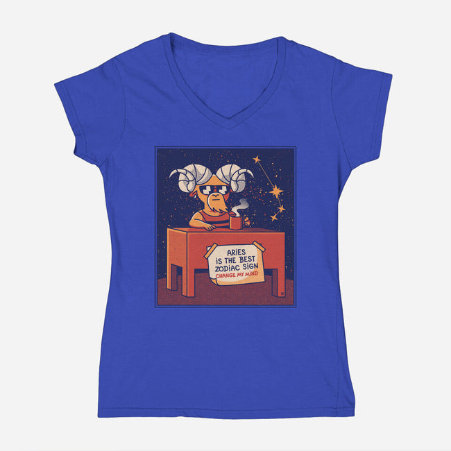 Aries The Best Sign-Womens-V-Neck-Tee-raffaus