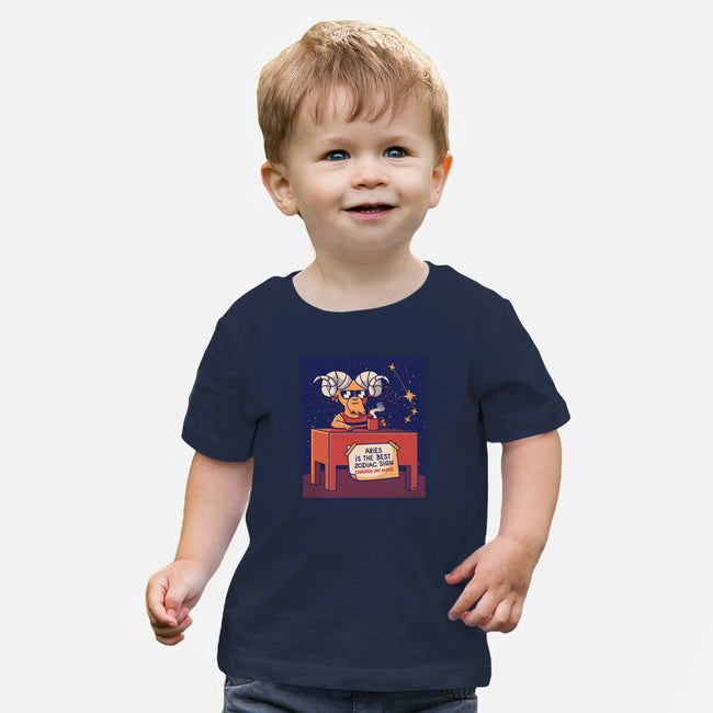 Aries The Best Sign-Baby-Basic-Tee-raffaus