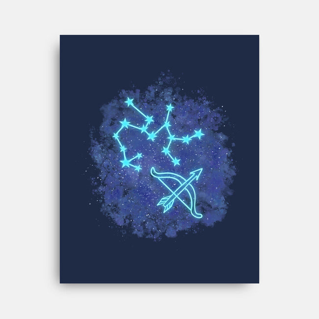 Sagittarius Neon Constellation-None-Stretched-Canvas-nickzzarto