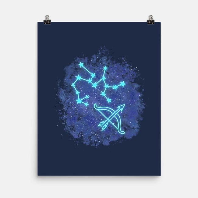 Sagittarius Neon Constellation-None-Matte-Poster-nickzzarto