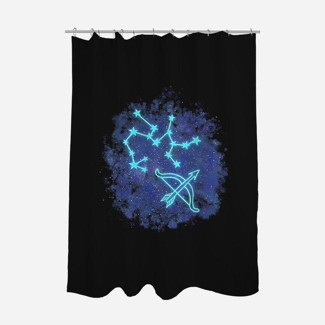Sagittarius Neon Constellation-None-Polyester-Shower Curtain-nickzzarto
