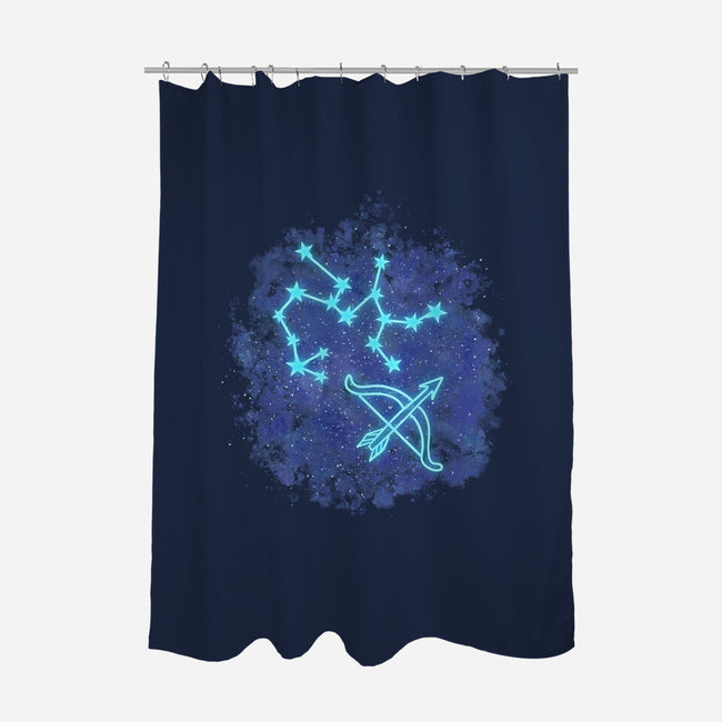 Sagittarius Neon Constellation-None-Polyester-Shower Curtain-nickzzarto
