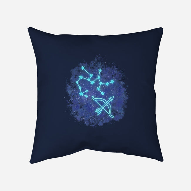 Sagittarius Neon Constellation-None-Removable Cover w Insert-Throw Pillow-nickzzarto