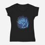 Capricorn Neon Constellation-Womens-V-Neck-Tee-nickzzarto