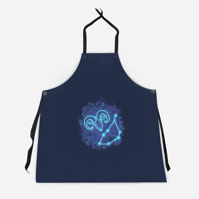 Capricorn Neon Constellation-Unisex-Kitchen-Apron-nickzzarto