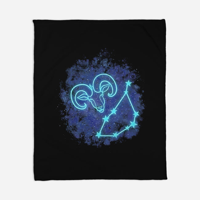 Capricorn Neon Constellation-None-Fleece-Blanket-nickzzarto