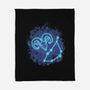 Capricorn Neon Constellation-None-Fleece-Blanket-nickzzarto