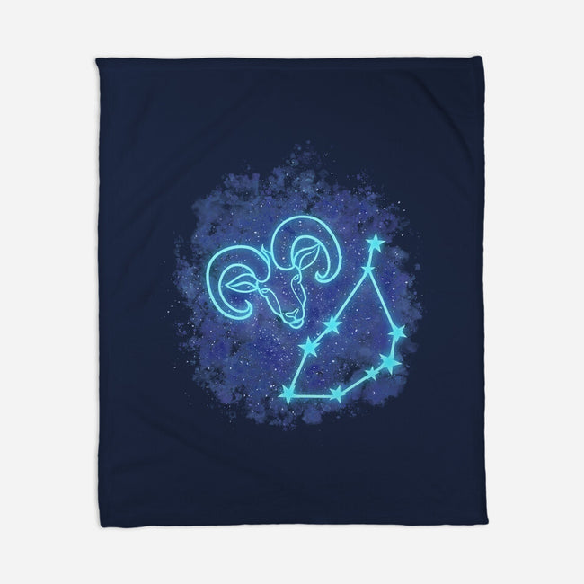 Capricorn Neon Constellation-None-Fleece-Blanket-nickzzarto