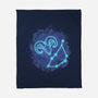 Capricorn Neon Constellation-None-Fleece-Blanket-nickzzarto
