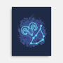Capricorn Neon Constellation-None-Stretched-Canvas-nickzzarto