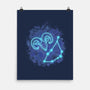 Capricorn Neon Constellation-None-Matte-Poster-nickzzarto
