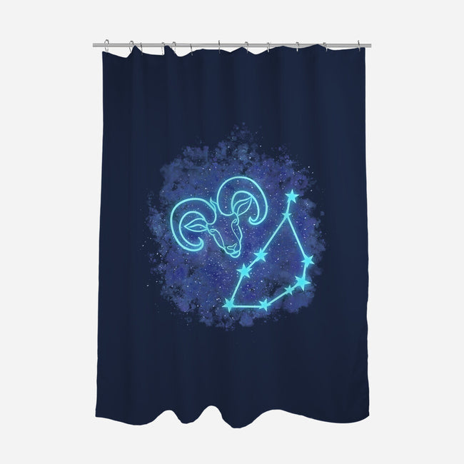 Capricorn Neon Constellation-None-Polyester-Shower Curtain-nickzzarto