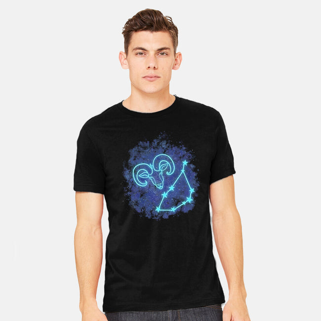 Capricorn Neon Constellation-Mens-Heavyweight-Tee-nickzzarto