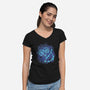 Capricorn Neon Constellation-Womens-V-Neck-Tee-nickzzarto
