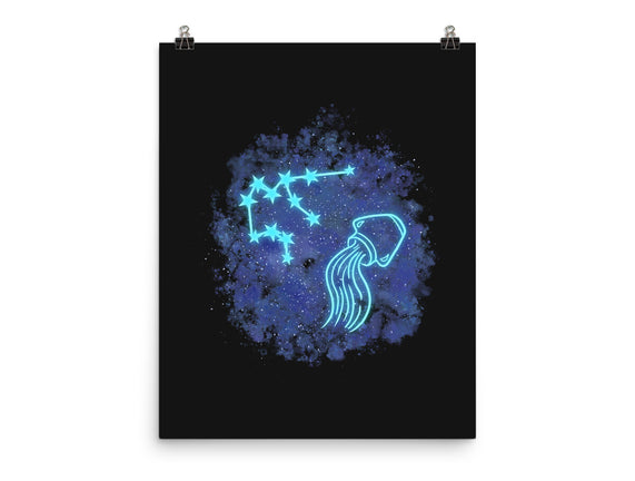 Aquarius Neon Constellation